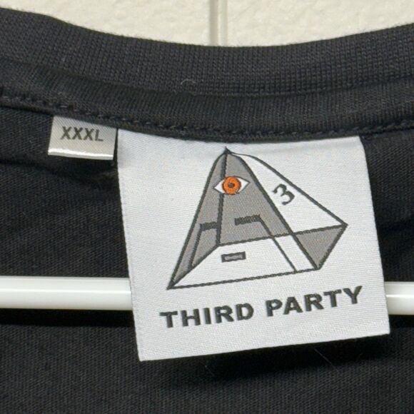 Third Party Brand Embroidered Logo Blank T Shirt Black Men 2Xl NWOT - Picture 3 of 9
